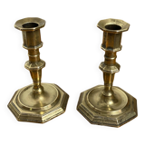 Pair of brass candlesticks