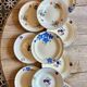 Set of 10 mismatched vintage soup plates