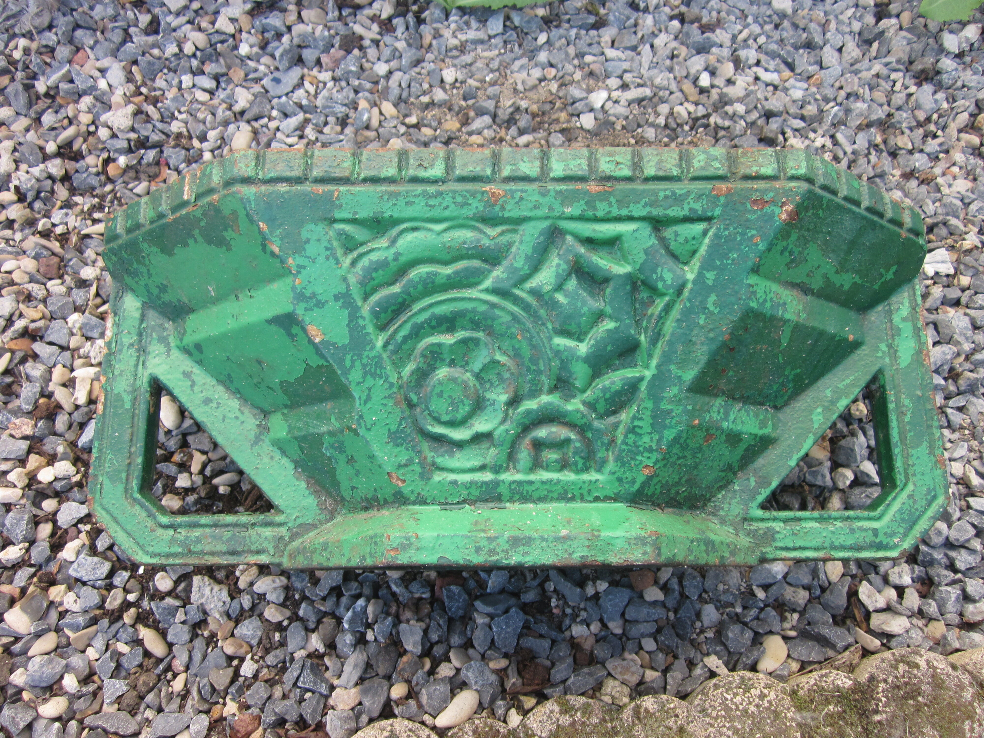 Art deco cast iron planter