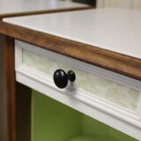 Pair of high wooden bedside tables
