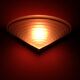 Half moon wall lamp in glass and gold metal L31