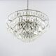 Glass and chrome metal chandelier, 1960