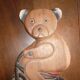 Vintage wooden bicycle bear coat rack