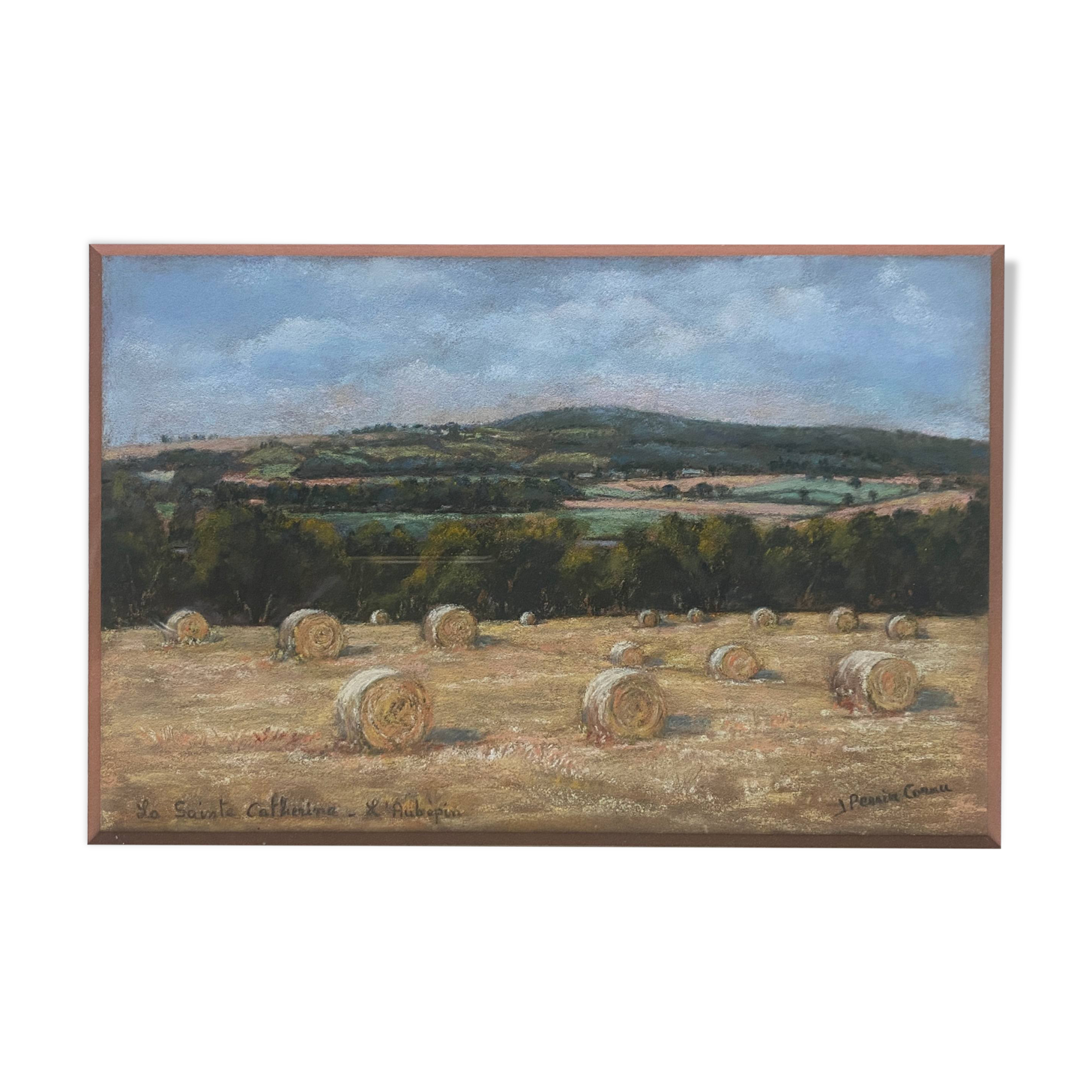 Painting in pastel by J Perrin Cornu
