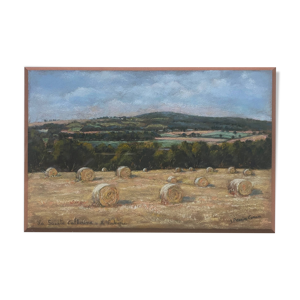Tableau au pastel par J Perrin