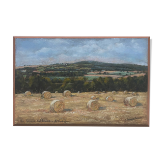 Tableau au pastel par J Perrin Cornu