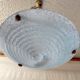 Art Deco pendant light in light blue Clichy glass - 1930s/40s