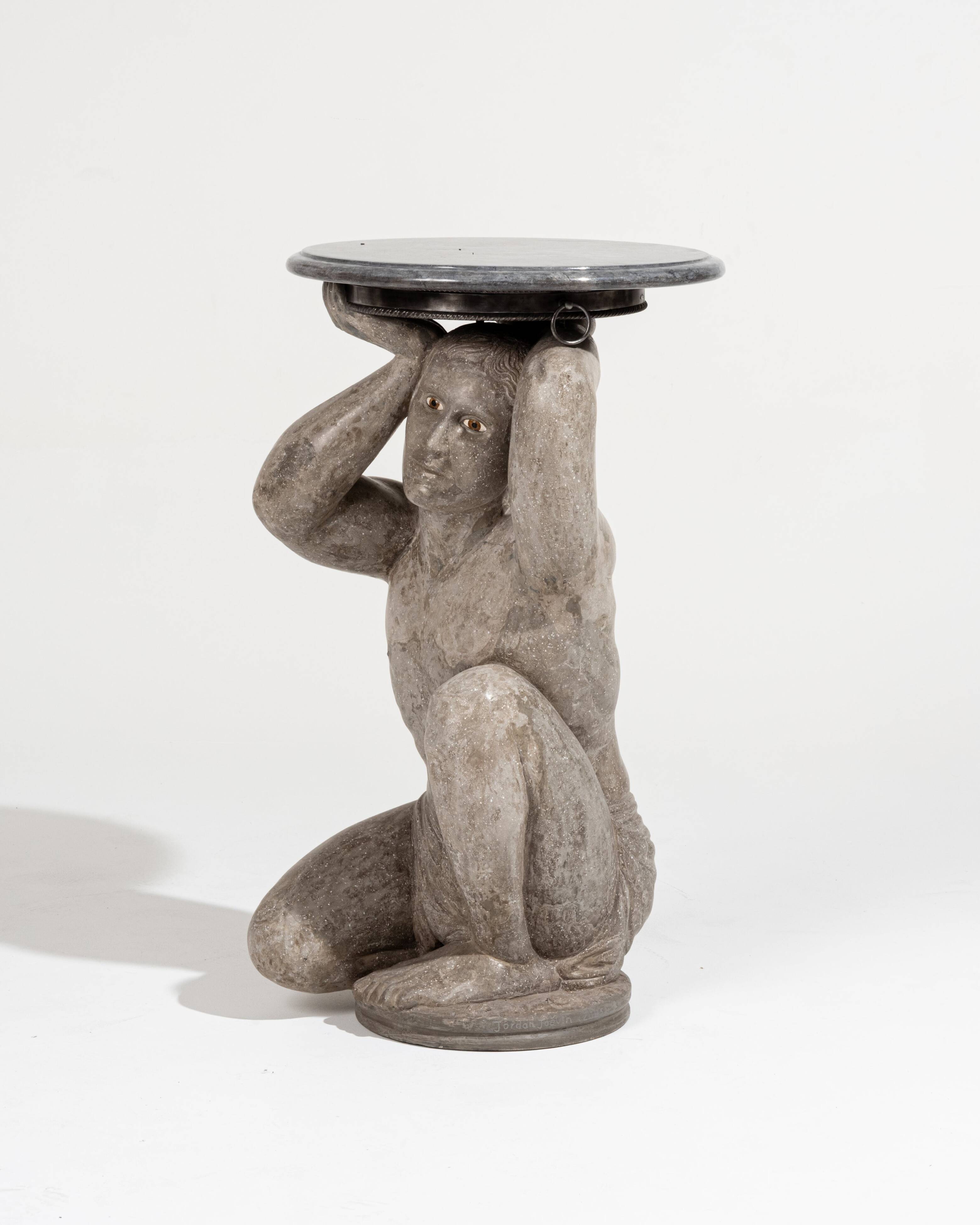 "Kneeling Strength" Pedestal Table
