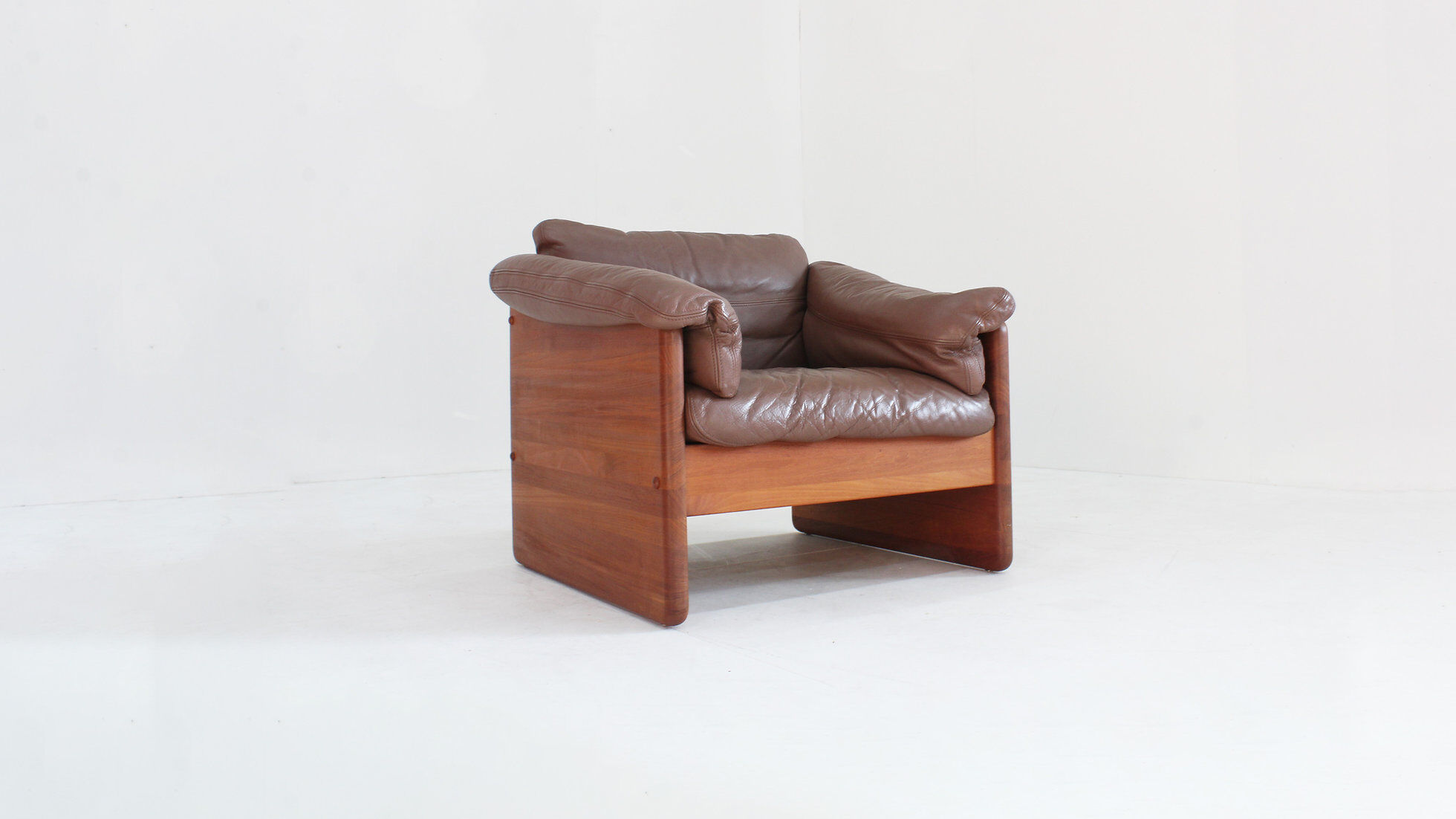 Vintage Danish mid-century armchair in solid teak by Mikael Laursen 1960s