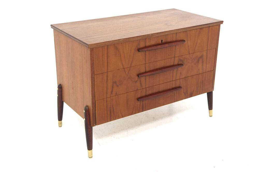 Commode scandinave en teck, Bröderna Gustavssons, Markaryd, Suède, 1950