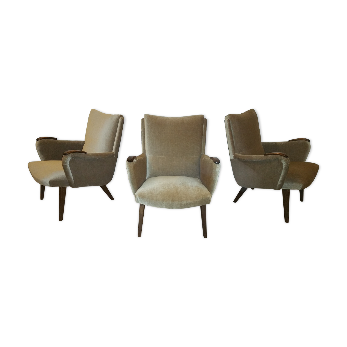 lot of 5 chairs Danish 50/60s Arno Votteler Knoll