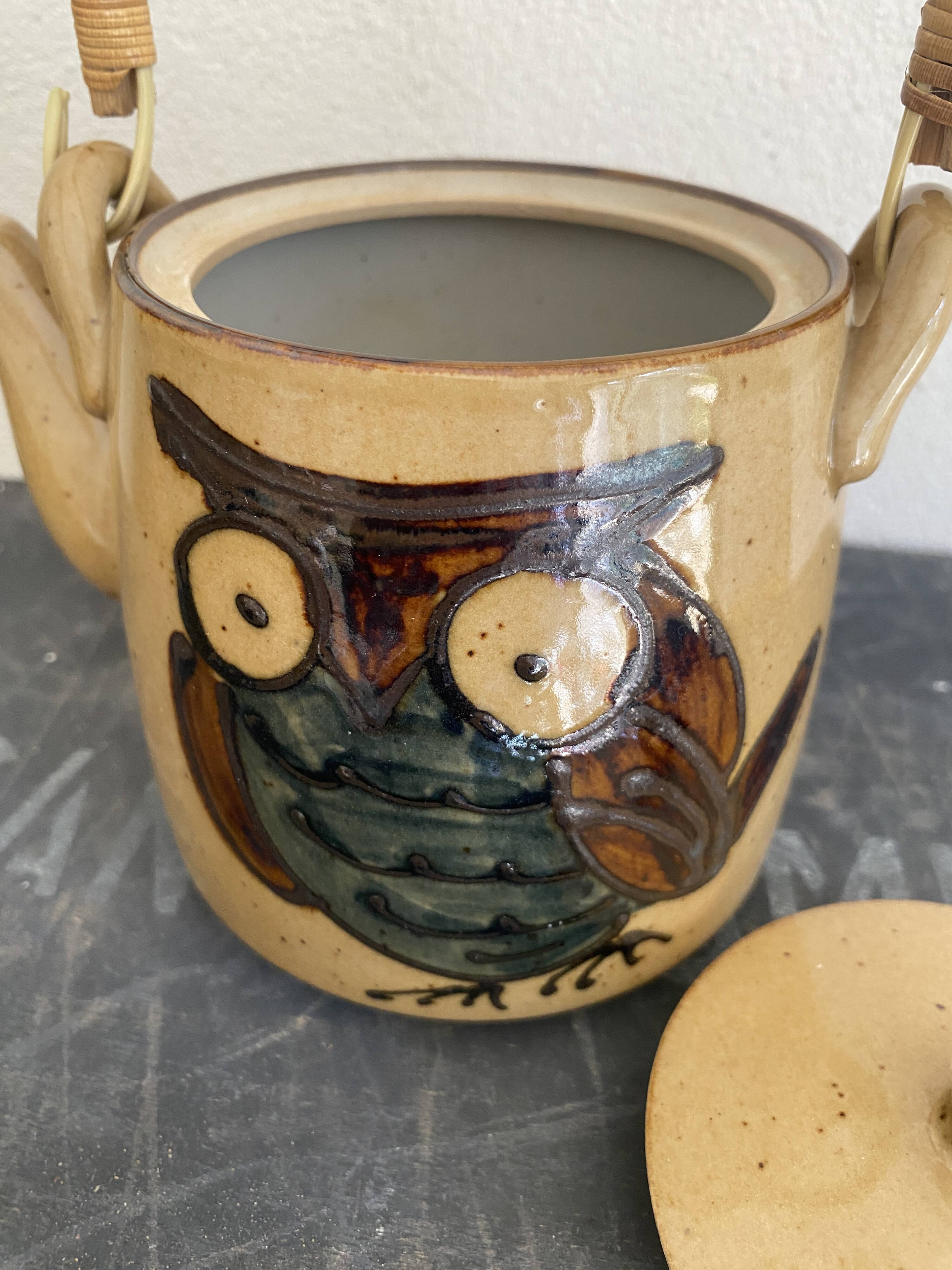 Glazed ceramic teapot, 1980s