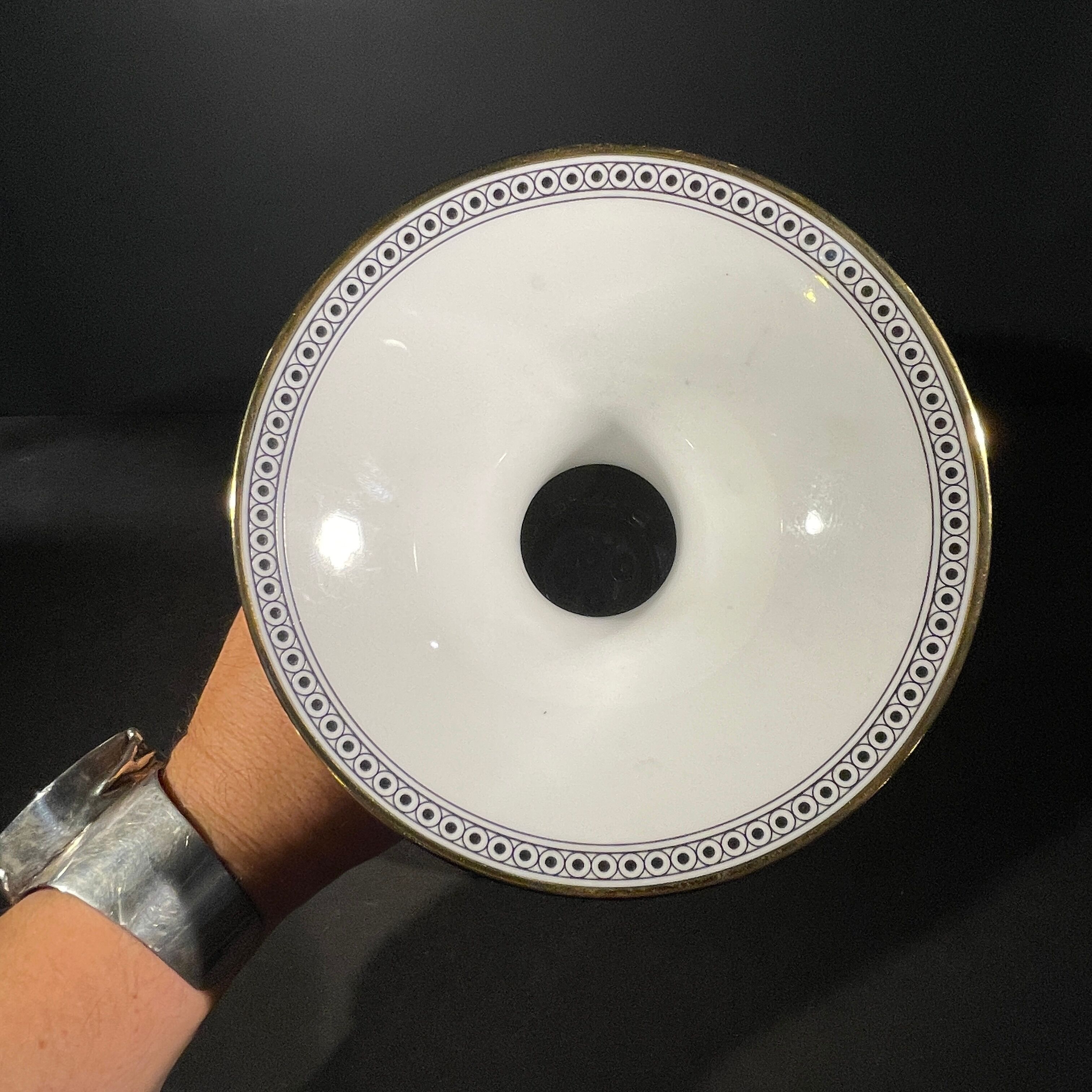 Vase by endre szasz for hollohaza hungary, golden porcelain, 1970s