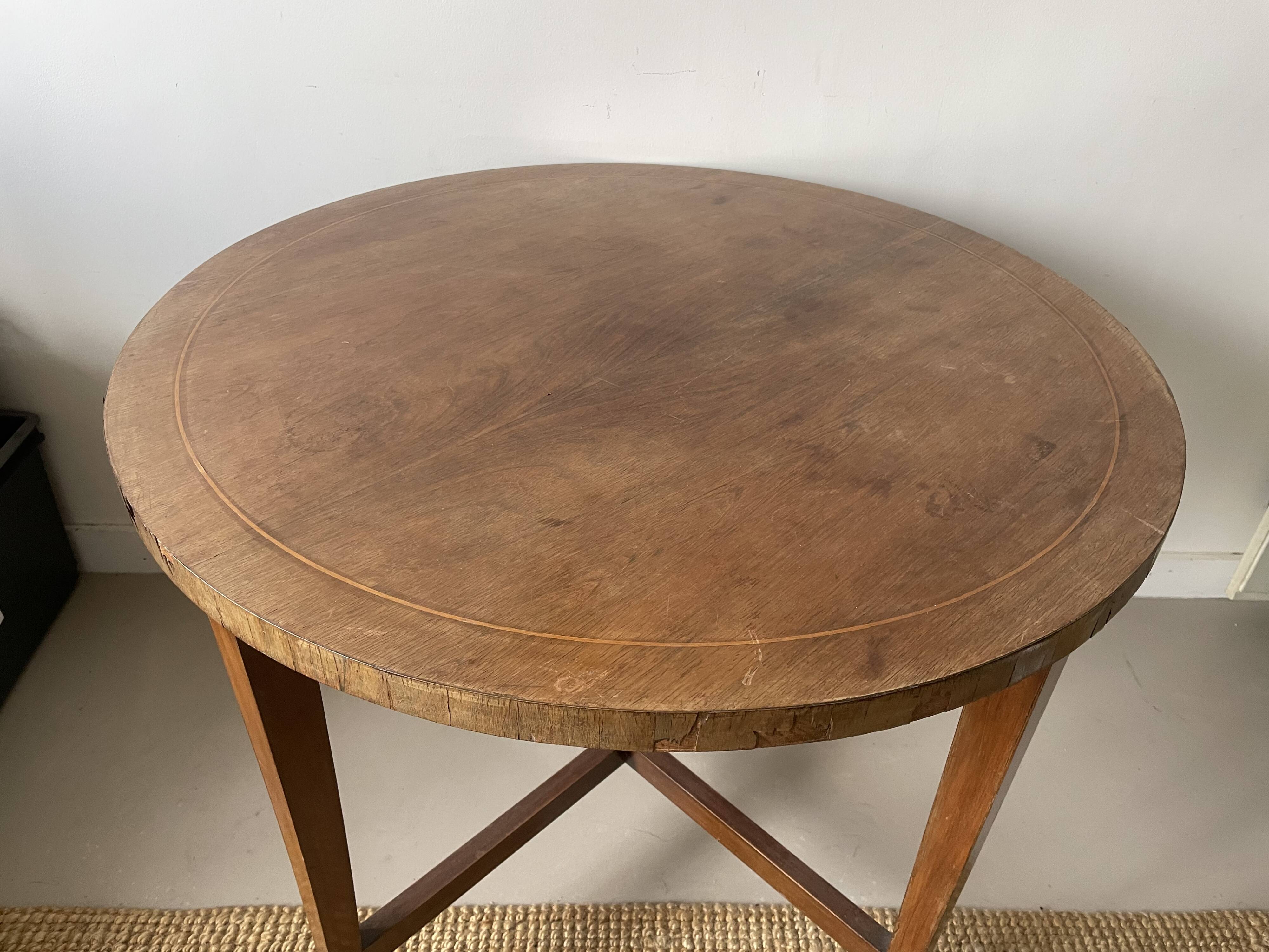 Old round side table