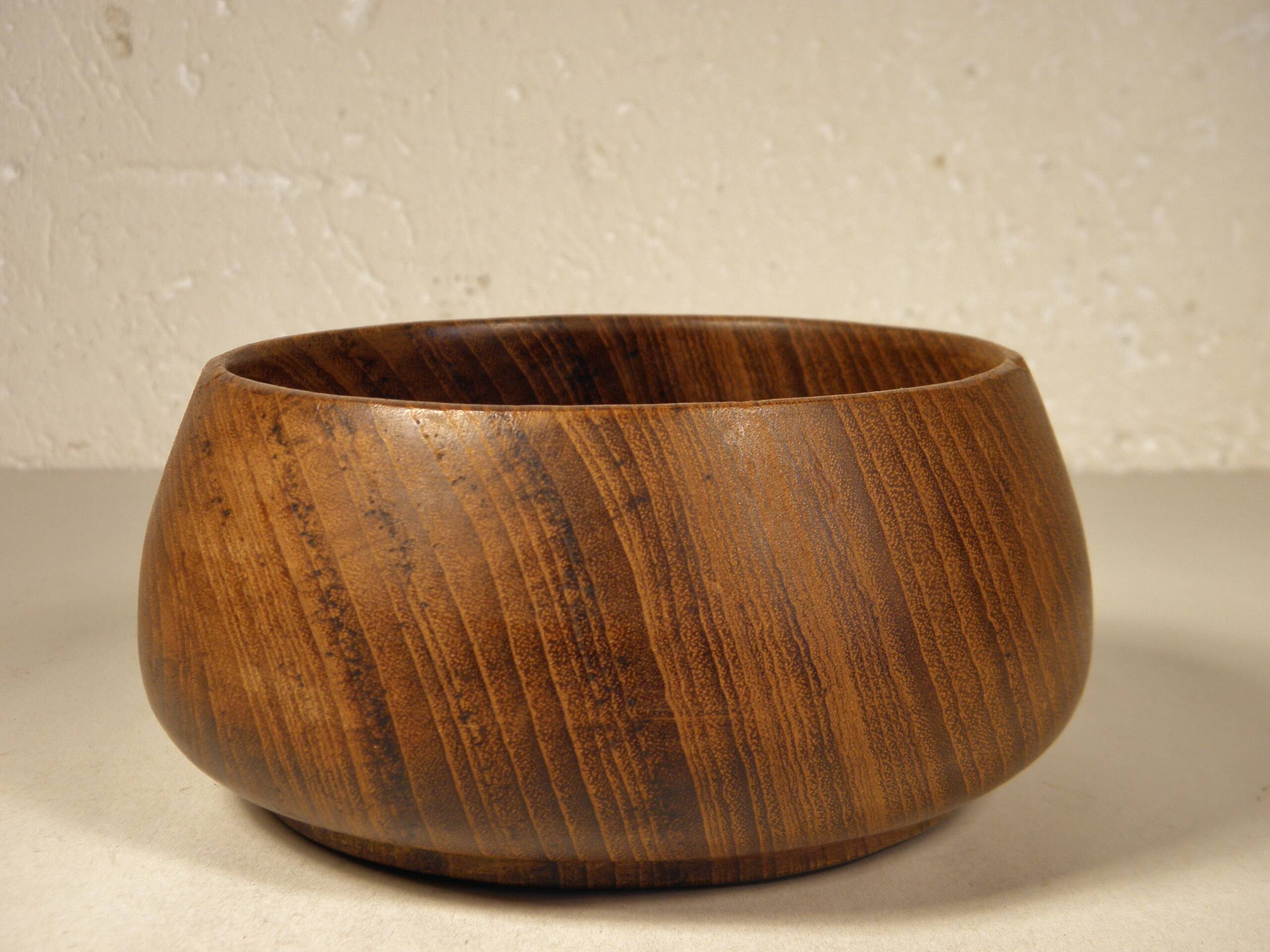 Teak storage cup
