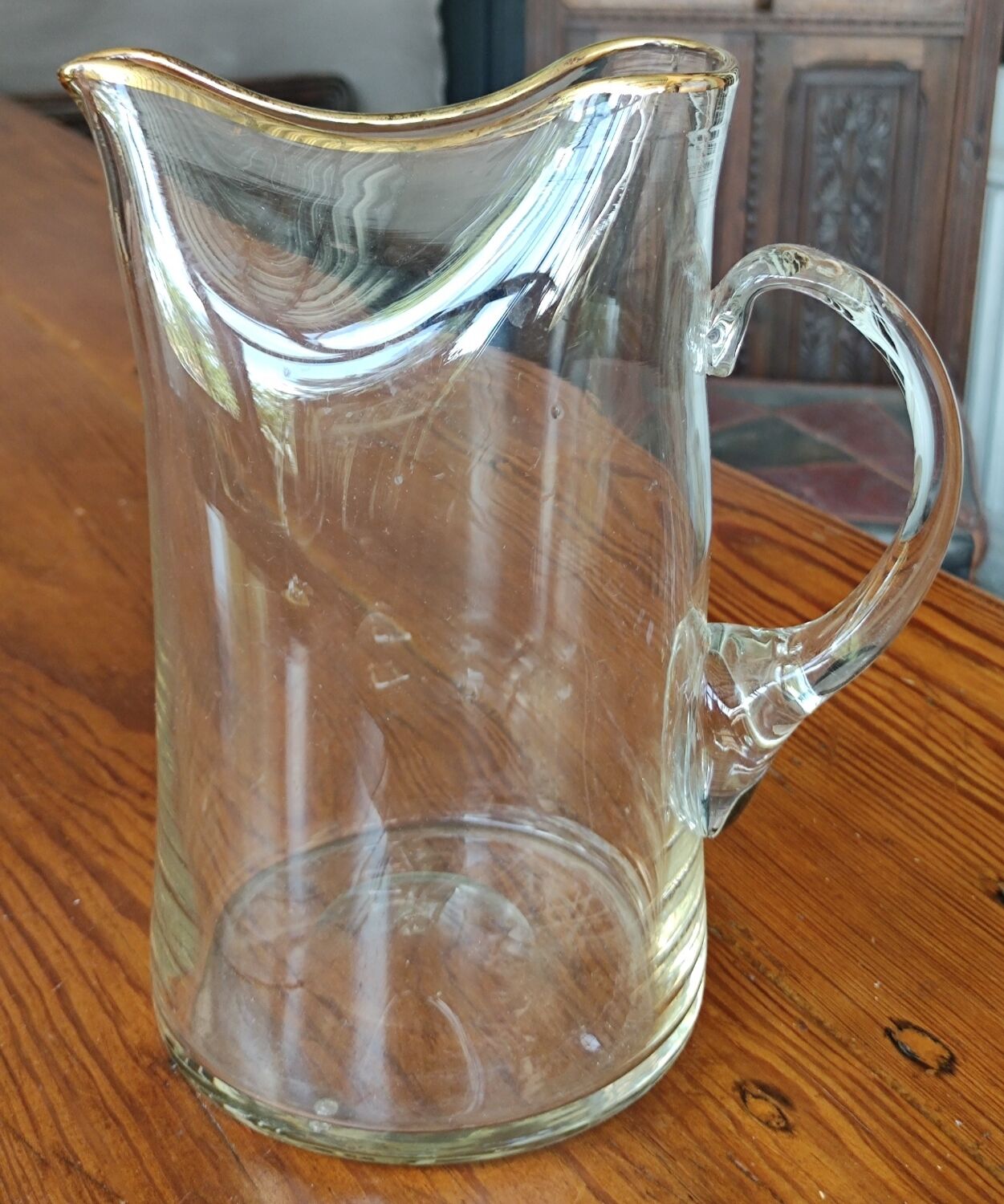Pichet vintage original/verre soufflé