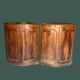 Pair of antique quarter-round corner cabinets in solid wood – Louis XV style