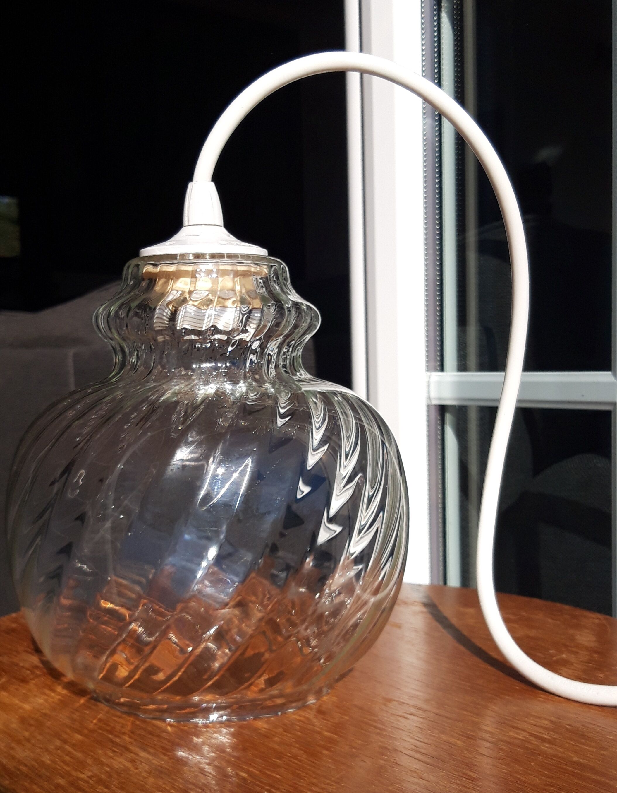 Vintage glass pendant lamp