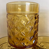 Faceted amber glasses Pernod by 5