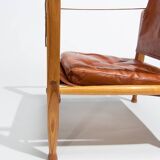 Kaare Klint Safari Chair in Oak and Leather by Rud Rasmussen