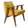 Vintage armchair Scandinavian design yellow mellow by Chierowski