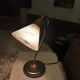 Vaf cinquanta italy table lamp iron chrome wood and glass