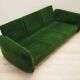 Green velour sofa, Italian design, 1970s, manufacturer: Busnelli, designer
