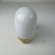 Antique small brass & opaline vintage wall sconce