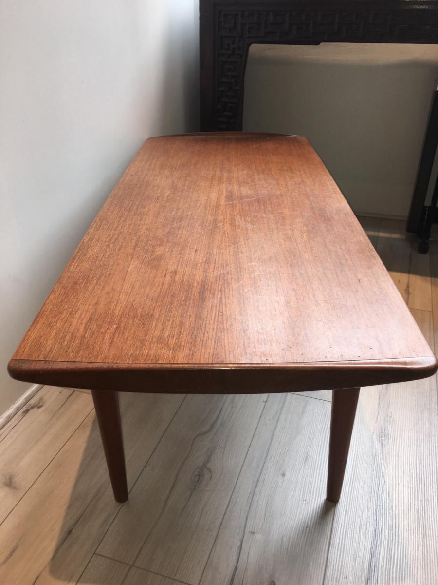 Table low Scandinavian Ole Gjerlov-Knudsen & Lind for France & son, Denmark 1960s