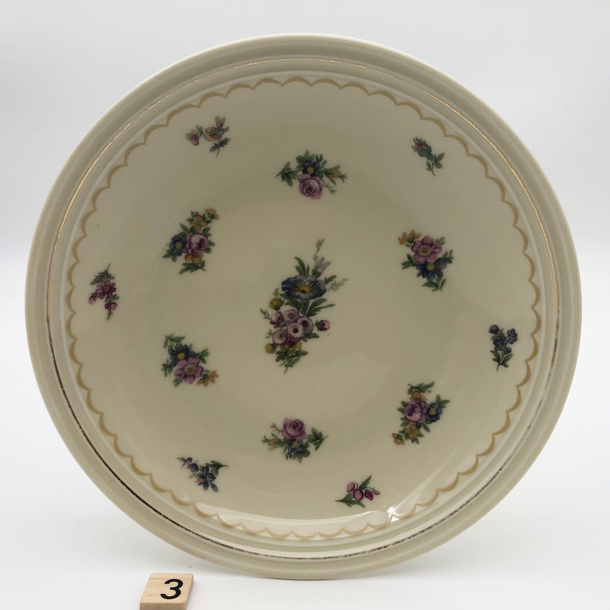 6 assiettes creuses, style écuelle « A.Lanternier & Cie » Limoges