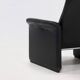 DS50 black leather lounge chair by De Sede Switzerland 1980s