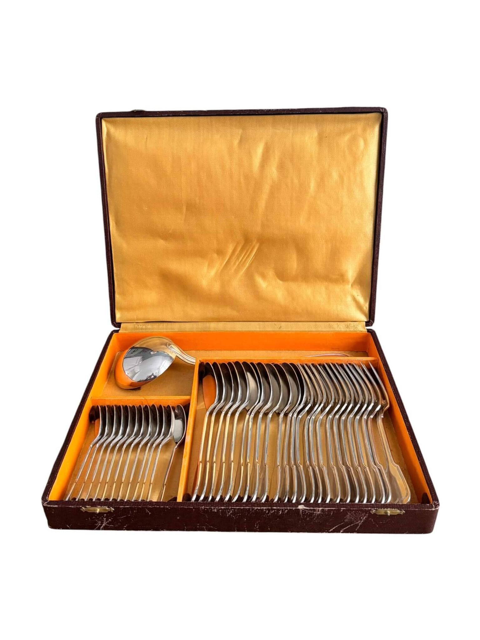 Vintage Ercuis cutlery set of 37 pieces, Chinon model.