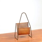 Carl Auböck magazine rack model 3808 leather