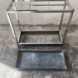 Chromed metal umbrella stand