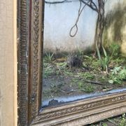 Antique overmantel mirror - decoration of palmettes and water leaves