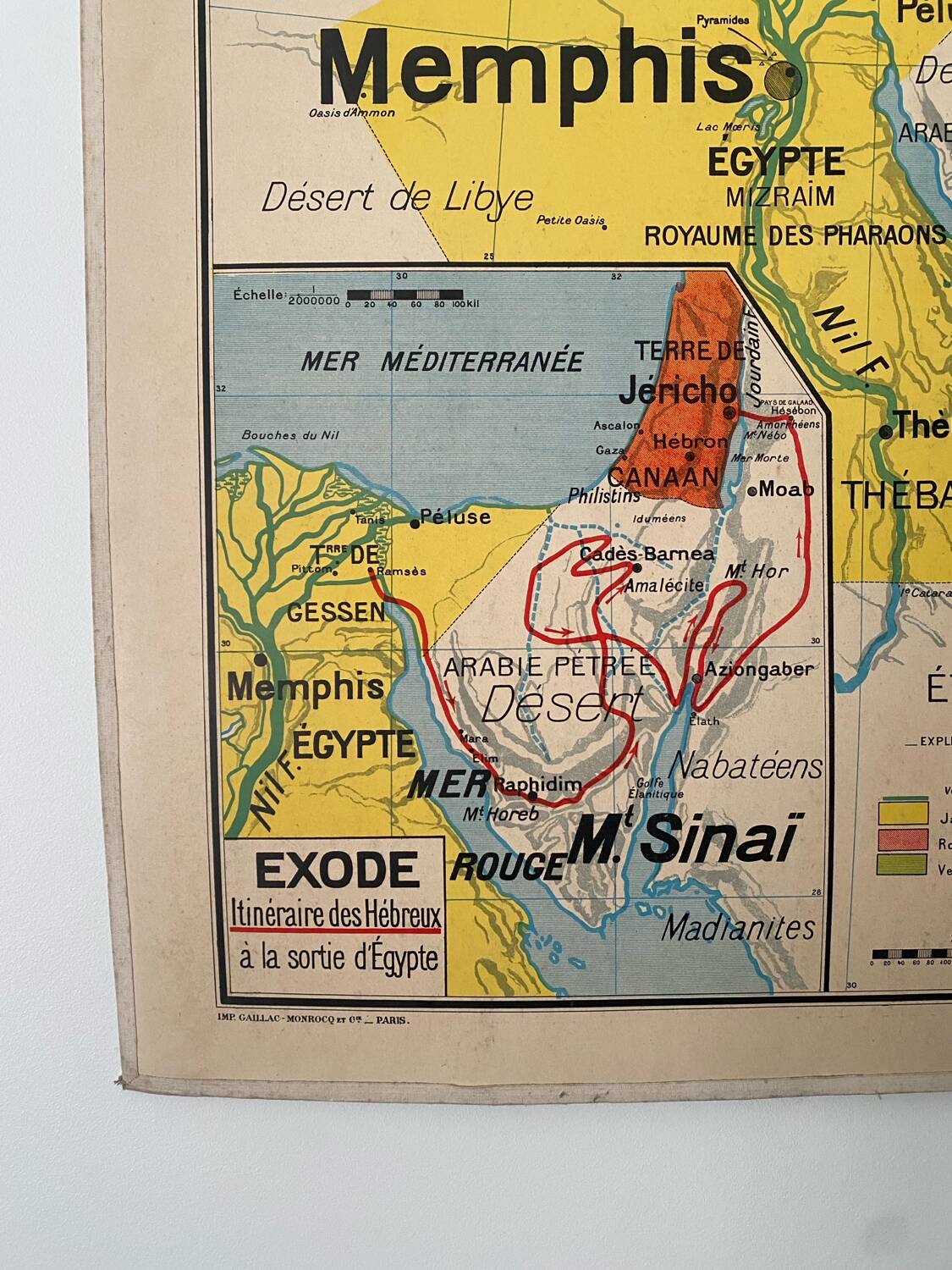 School map Vidal-Lablache No. 23 Palestine COLLECTOR