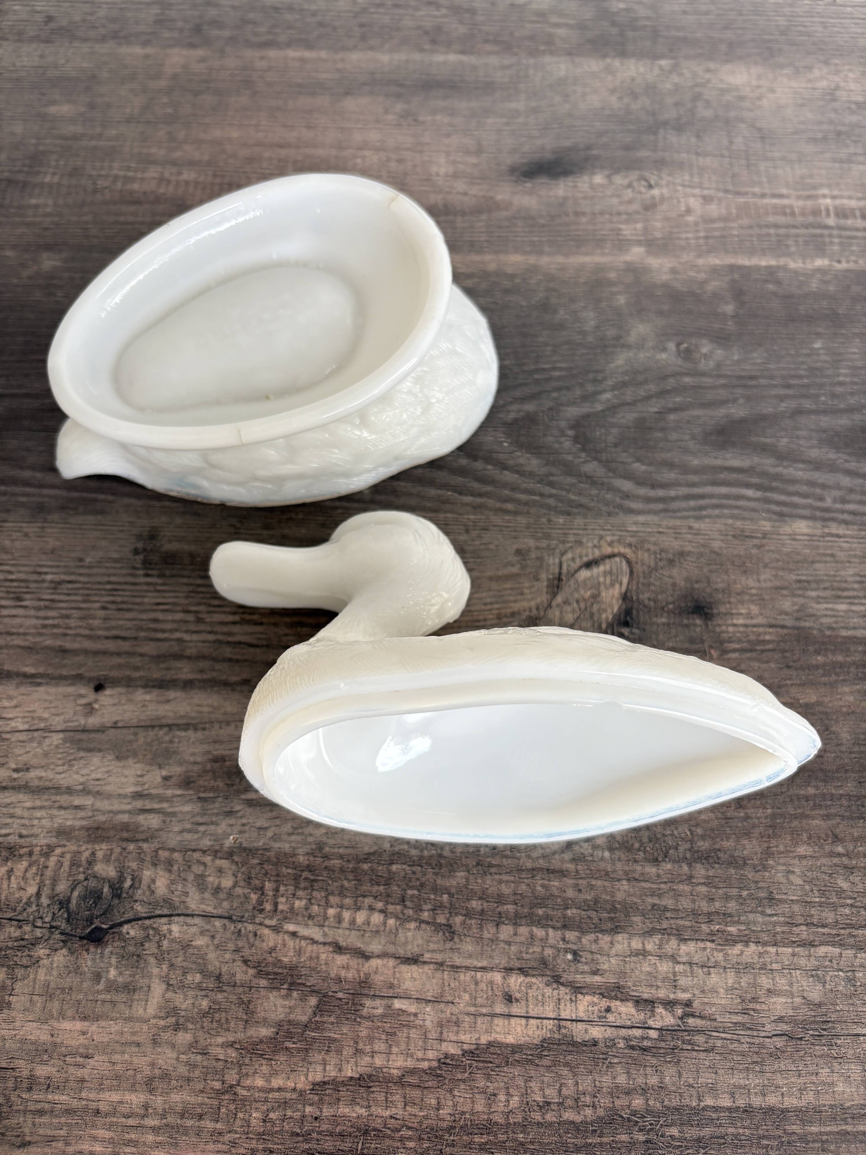 Antique white opaline candy box