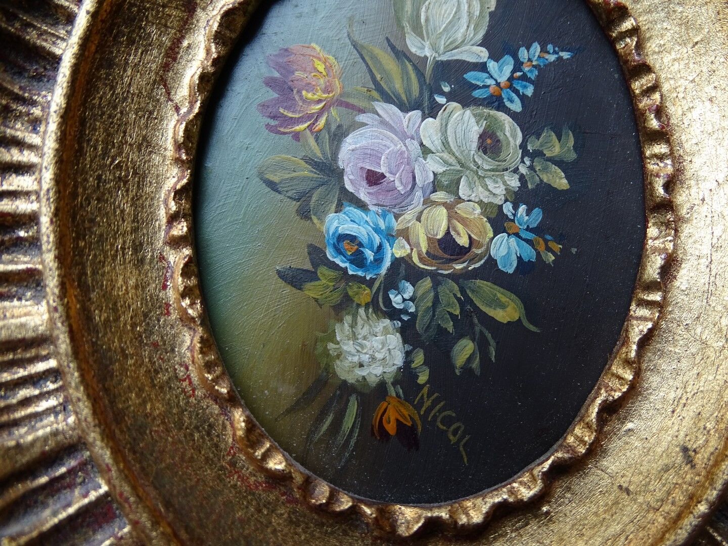 Oil paint on copper.