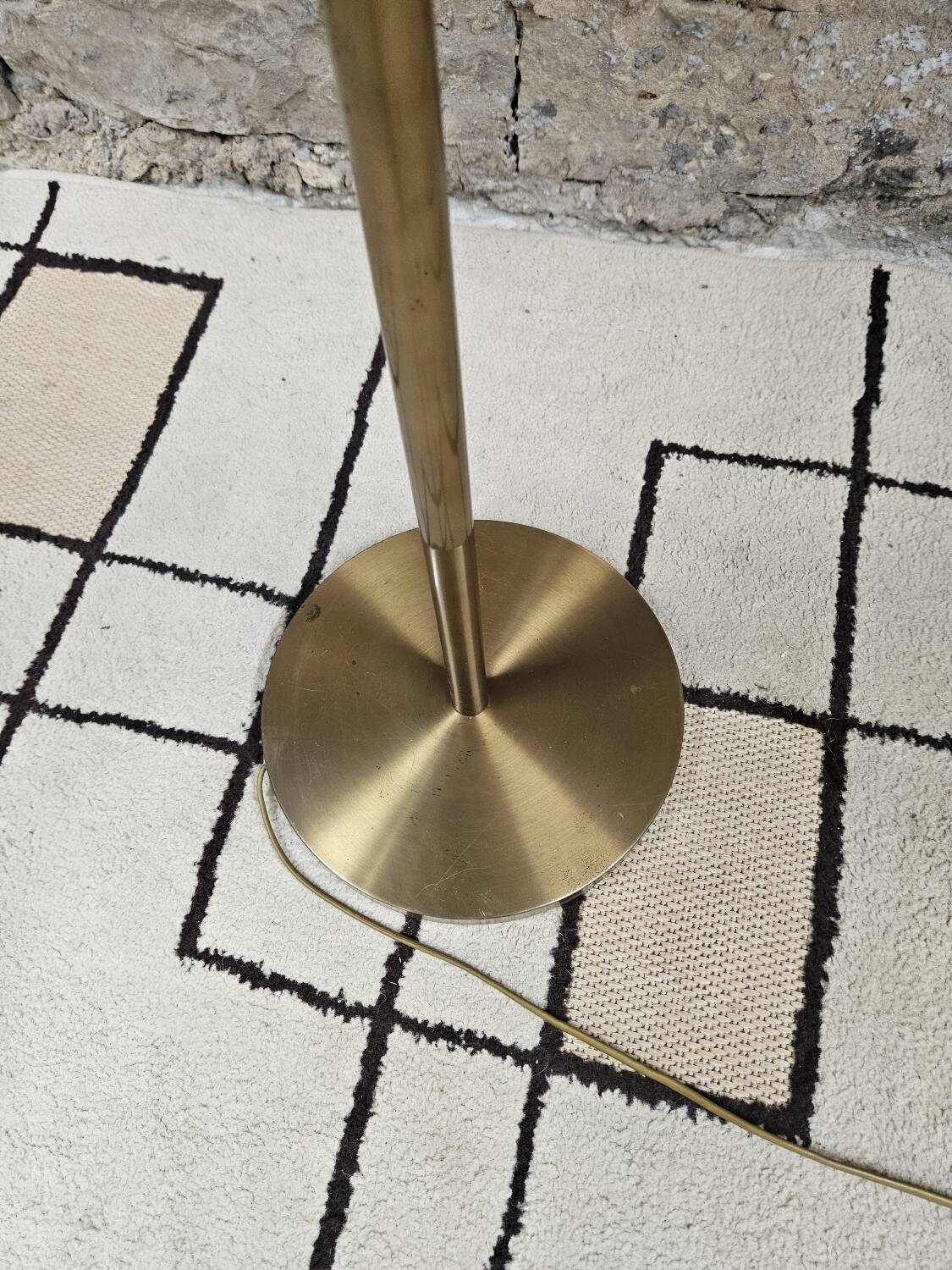 Brass Floor Lamp with Swivel Arm, Germany