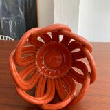 Vintage braided earthenware pot cache