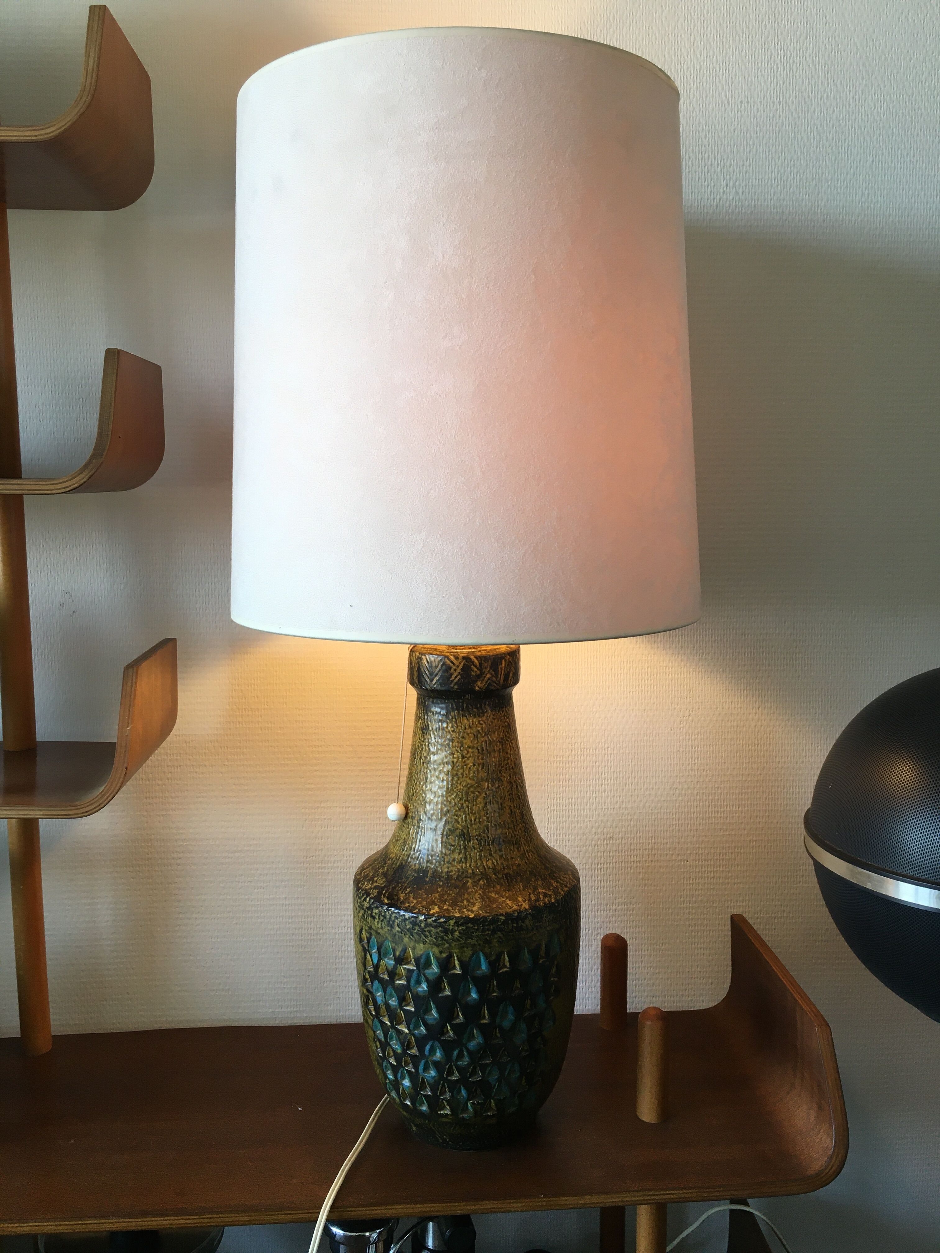 Mid-century scandinavian ceramic table lamp, 1950s
