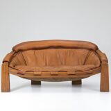 Canapé 2 places brutaliste italien par Luciano Frigerio