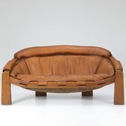 Italian Brutalist 2-Seater Sofa by Luciano Frigerio