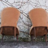Velvet armchairs, 1950s, set of 2