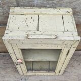 Old Art Deco wall display case in Burmese teak