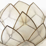 Wall lamp in vintage mother-of-pearl petals