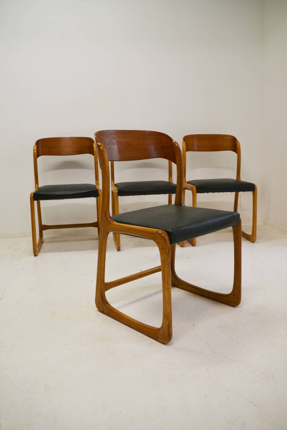 Set of 4 Baumann Traineau model chairs