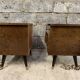 Pair of night tables feet compass bedside end of vintage sofa old 1950 1960 retro
