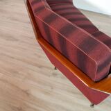 Rare curved vintage teak canapé 1950s / Decor series Deutschland 83