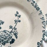 6 flat ironstone plates “Hollyhock” Gien